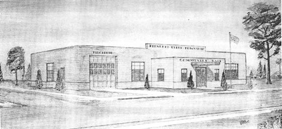 Drawing of original station